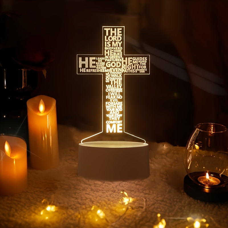 PrayerLite™ Bible Verse Lighting 3D Prayer Cross Night Light